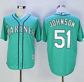 Seattle Mariners #51 Randy Johnson Green New Cool Base Stitched Baseball Jersey,baseball caps,new era cap wholesale,wholesale hats